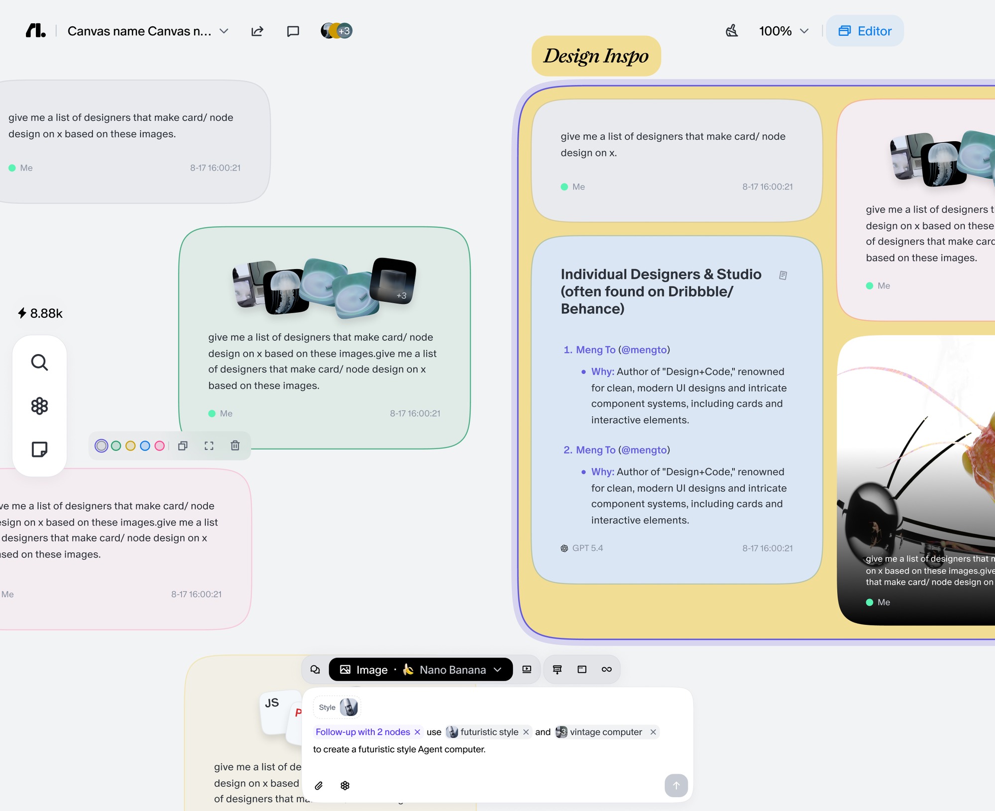 TrakPen Canvas — Design Inspo workspace